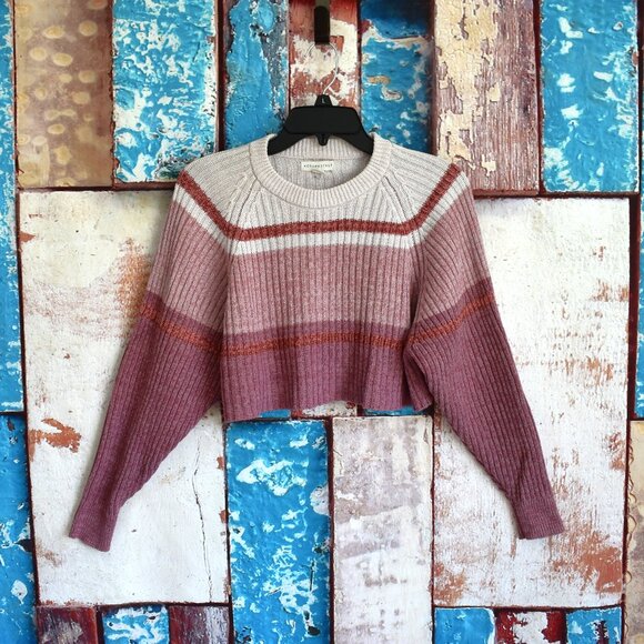 Women's Aeropostale Sweater Cropped Pullover Ribbed XSMALL Multicolor - Picture 1 of 10